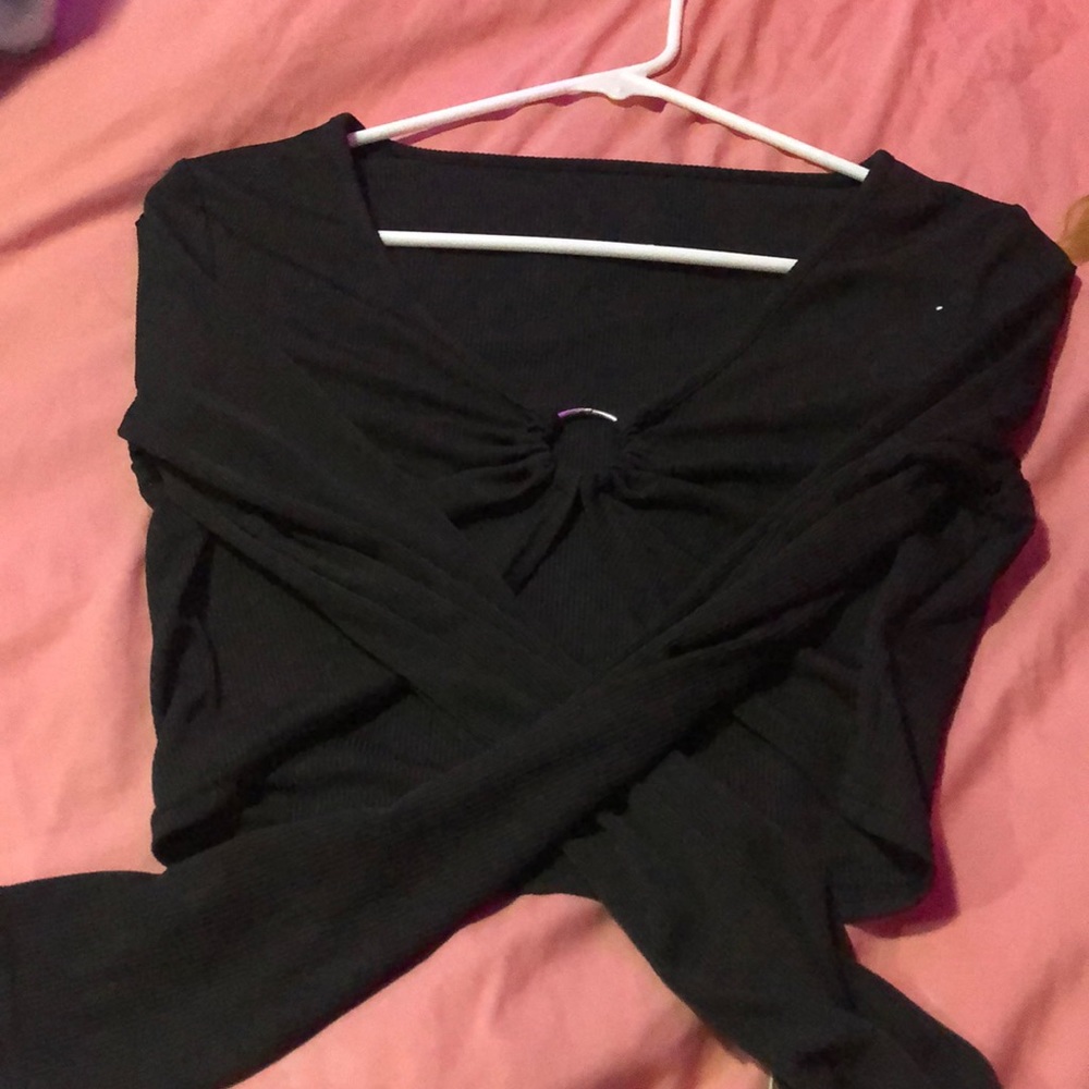 SHEIN crop top with metal hoop